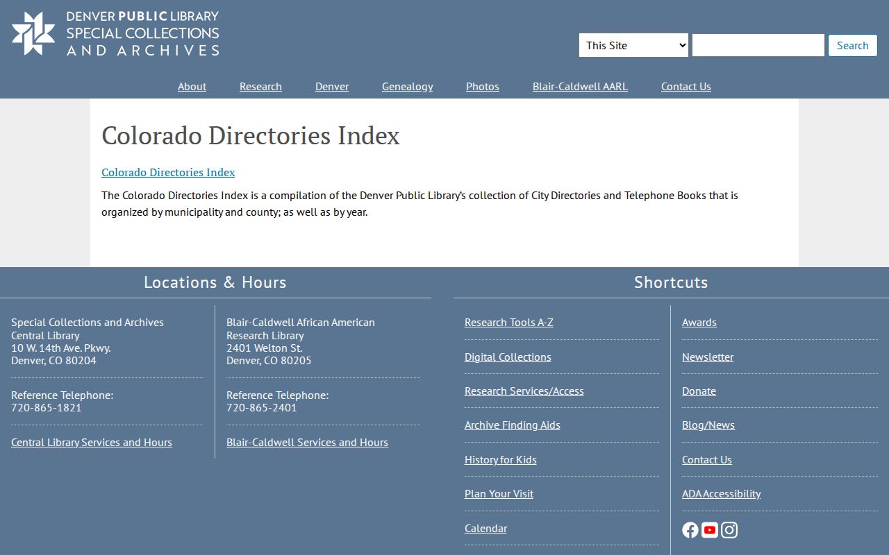Wheat Ridge city directory Colorado Directories Index
