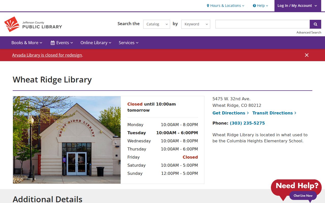 Wheat Ridge city directory local library history access