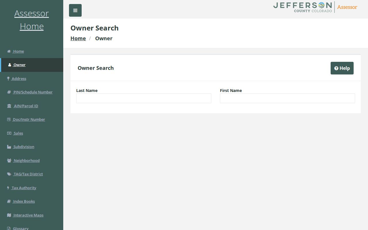 Wheat Ridge street directory Jefferson County Assessor owner name search